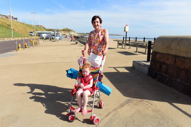 Janet Lister and granddaughter Grace Goodings, 3, make the most of the summer sunshine at Roker. A lovely day to enjoy the outdoors back in July.