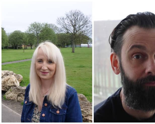 Sunderland City Council Local Election 2024 Candidates Southwick  (left to right) Kelly Chequer and Christopher Crozier. No image provided for Michael Dagg, Bryan Reynolds and James Wilson.