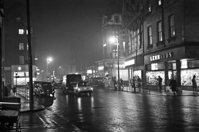 Traffic at night in 1961. Does this bring back memories? Photo: Bill Hawkins.