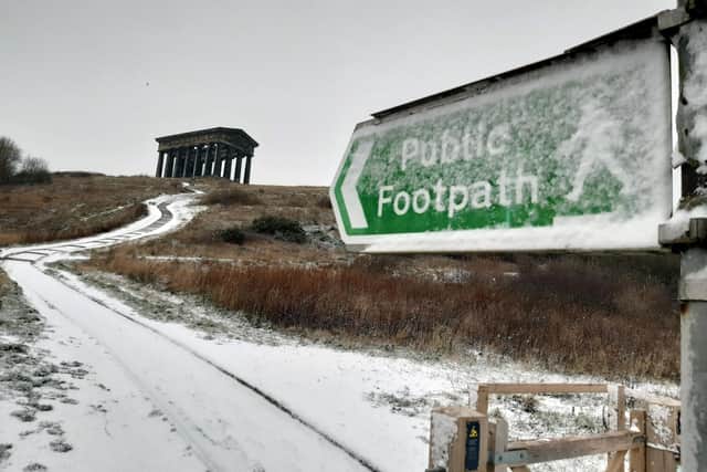 The Met Office online forecast has predicted snow for parts of the North East.