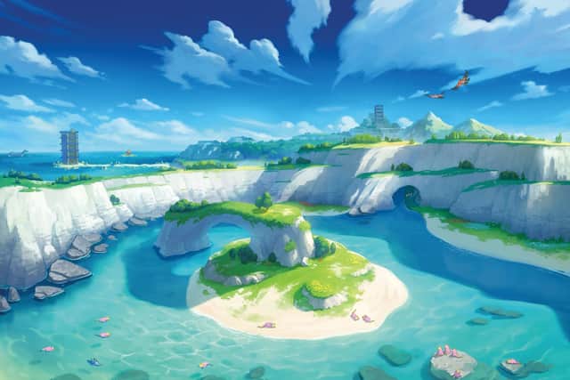 The Isle of Armor expansion introduces a giant island full of environments not seen in Galar before (Image: Nintendo)