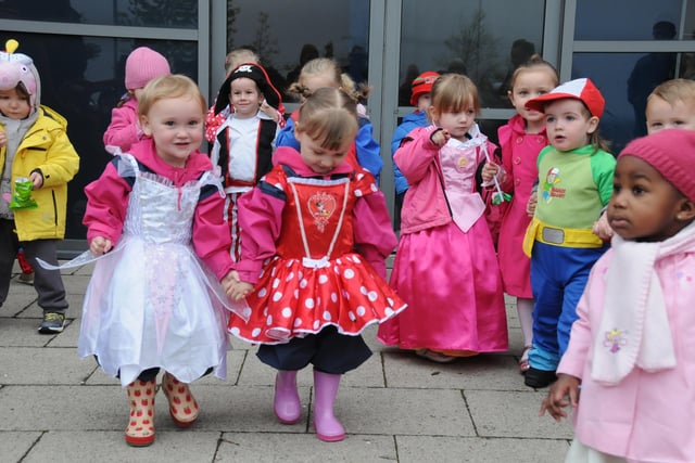 Toddlers from Buttercups Nursery at the start of their fancy dress charity  walk at The Bunnyhill Centre, Sunderland. Remember this from 2012?