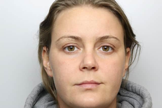 Savannah Brockhill, the female bouncer found guilty of murdering a 16-month-old Star Hobson.

Photograph: West Yorkshire Police