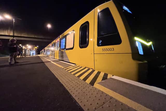 A new Tyne and Wear Metro train on a test run. Photo: Omar Nairi.