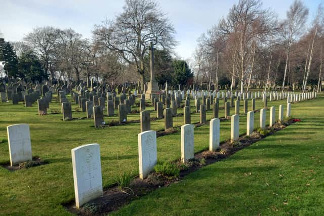 The Commonwealth war graves section is only metres from where vehicles are taking a short cut.