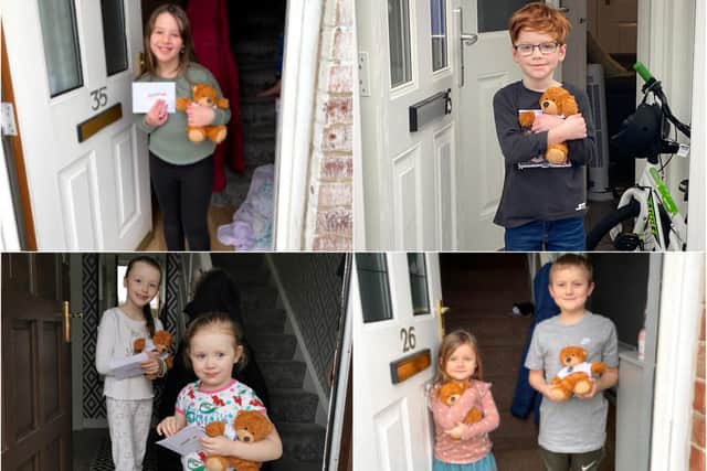 School staff delivered the bears to pupils who are remote learning due to the Covid-19 lockdown.
