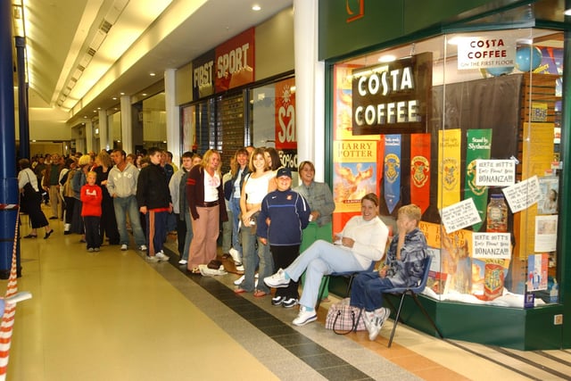 Queuing for the latest Harry Potter instalment in 2003. Are you in the picture?