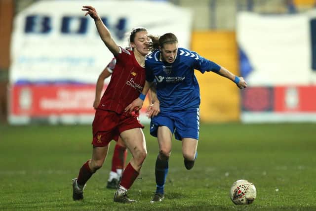 Former Durham Women striker Iris Achterhof has joined Sunderland Ladies. (Photo by Lewis Storey/Getty Images).