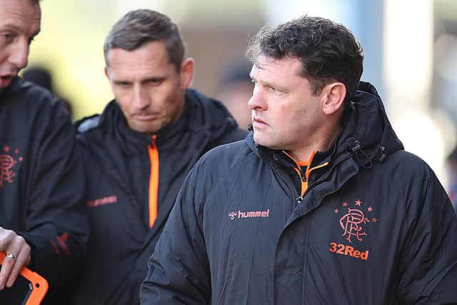 GLASGOW, SCOTLAND - FEBRUARY 12: Graeme Murty is seen during the UEFA Youth League match between Rangers U19 and Atletico Madrid U19 at Firhill Park on February 12, 2020 in Glasgow, United Kingdom. (Photo by Ian MacNicol/Getty Images)