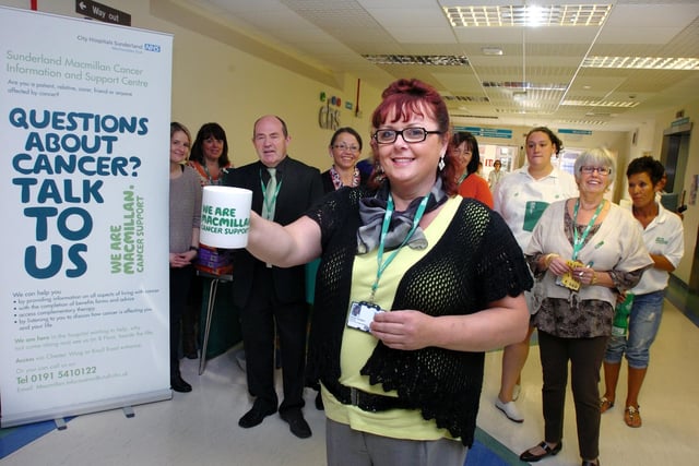 Deborah Spraggon, Macmillan Cancer Support manager at Sunderland Royal Hospital, was pictured at the coffee morning for the charity a decade ago.