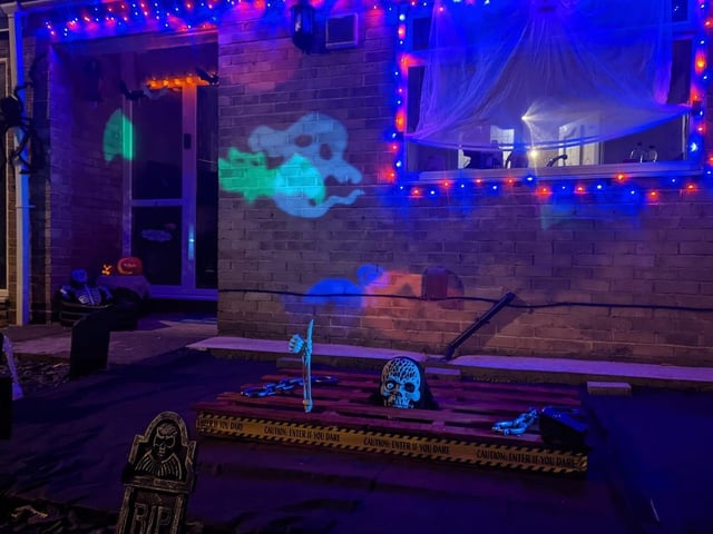 While Halloween is a scary time for many, this skeleton is happy to be involved in the fun!