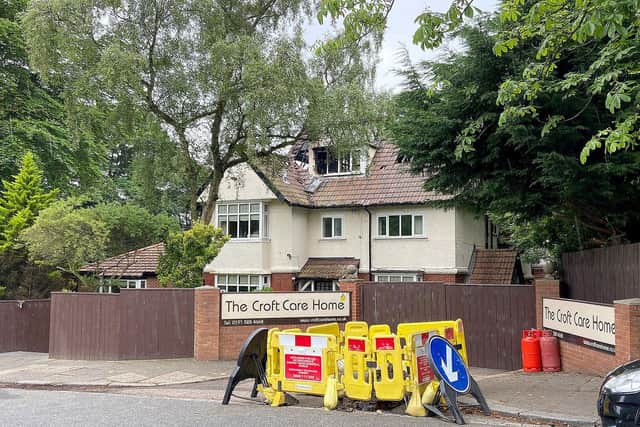 The aftermath of a serious fire at The Croft care home, in Ettrick Grove, Sunderland.
