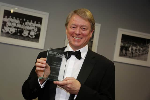 Kevin won the Lifetime Achievement award at the Sunderland Echo Portfolio Business awards in 2015