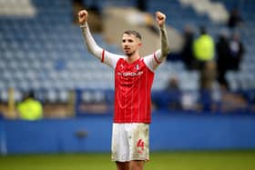 Rotherham United’s Daniel Barlaser after the Sky Bet League One match at Hillsborough Stadium. PA.