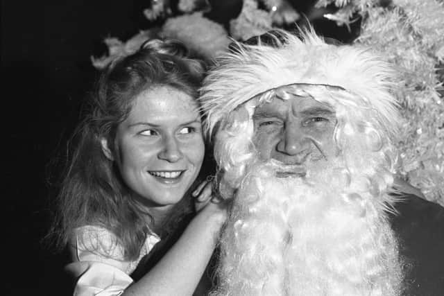 Meeting Santa in Binns in December 1983.