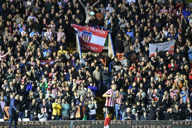 Sunderland fans at St Andrew's during their Friday night clash with Birmingham City (Picture by FRANK REID)