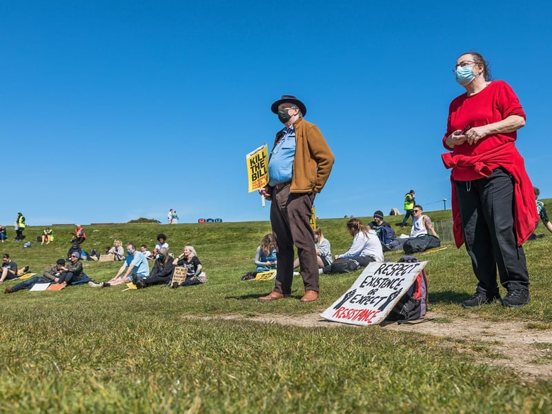 #KilltheBill protest on Southsea Common on April 17. Picture by Mike Cooter.