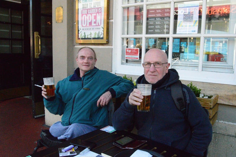 Drinkers at the Lord Palmerston in Southsea. Picture by David George. 