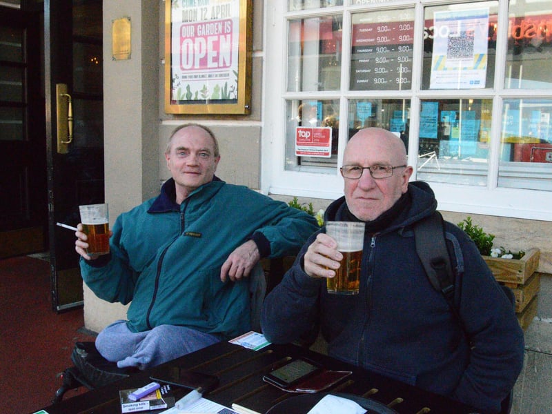 Drinkers at the Lord Palmerston in Southsea. Picture by David George.