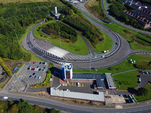 An aerial view of the Tyne Tunnel. Photo: TT2.