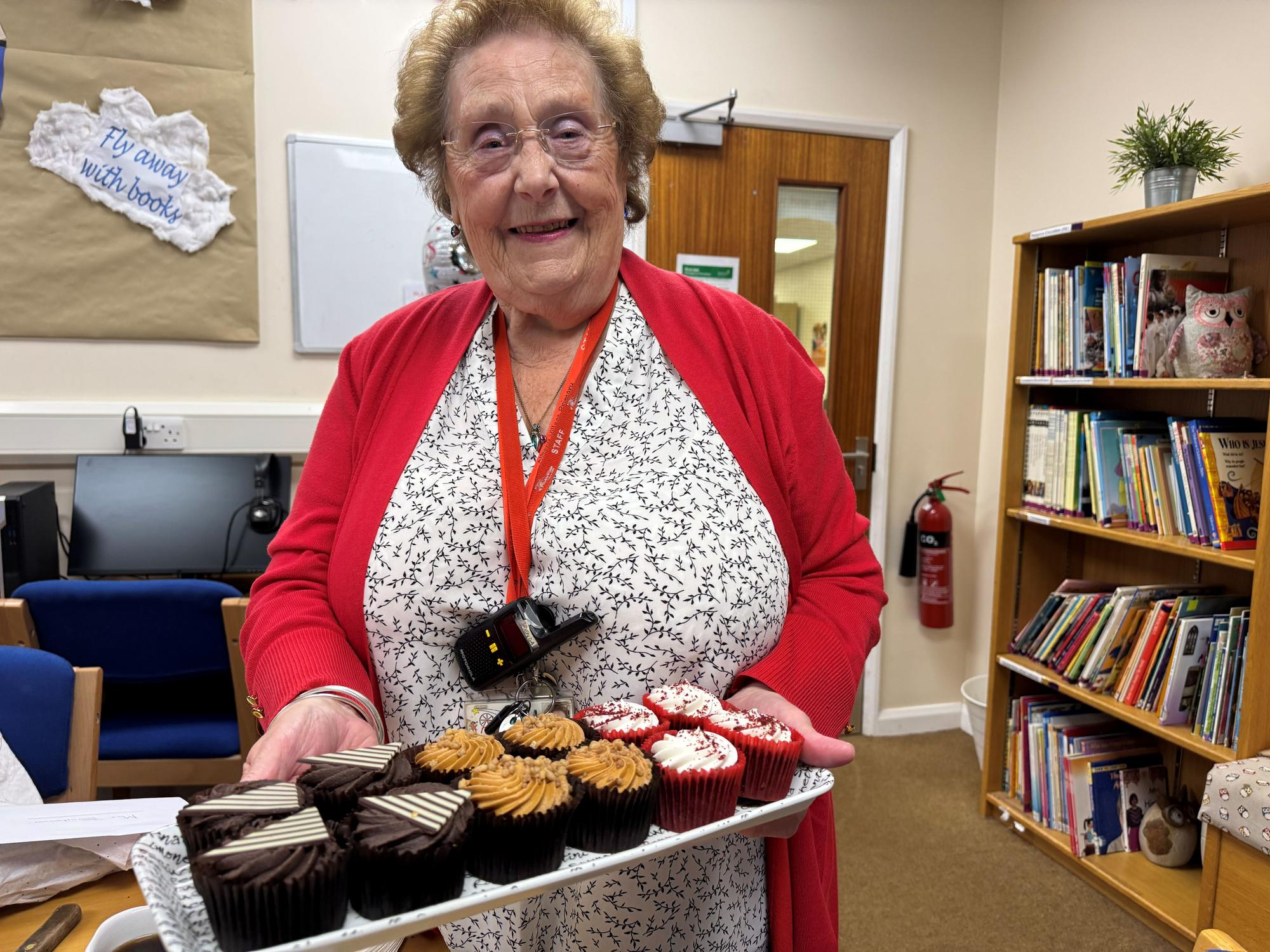 84-year-old dinner lady celebrates 50 years at Washington primary school