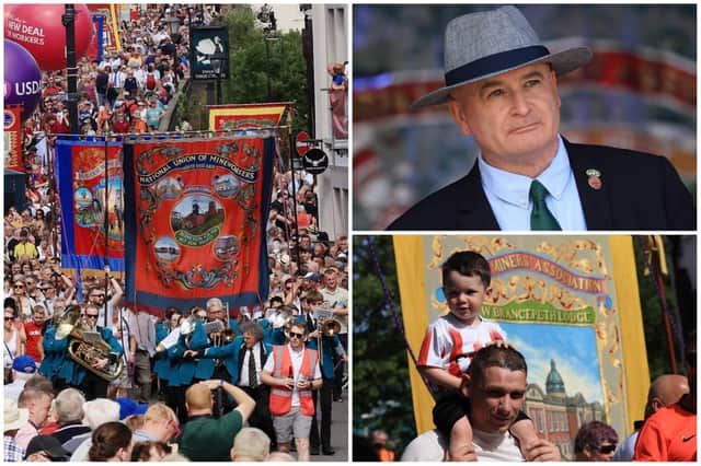 A selection of pictures from the 136th Durham Miners' Gala on Saturday.