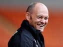 Alex Neil, Manager of Stoke City, reacts prior to the Sky Bet Championship between Blackpool and Stoke City at Bloomfield Road on February 18, 2023.