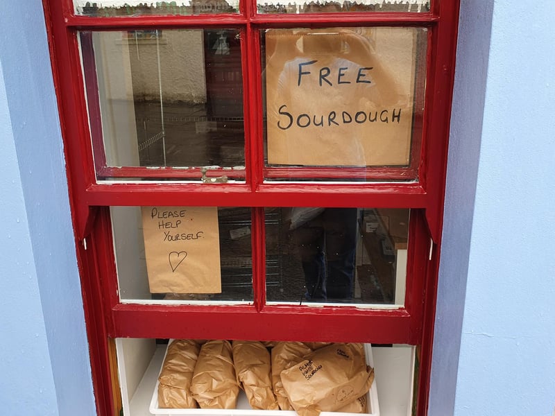 "It's definitely better than being closed," says The Fat Batard's owner and baker, Rob Paton, of his makeshift windowsill.