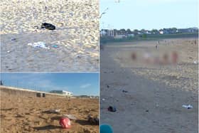 Litter left on Sunderland's beaches. (pics by @SunderlandUK and John Alderson)