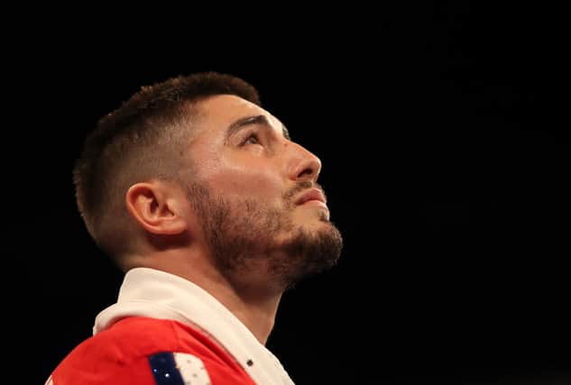 LONDON, ENGLAND - APRIL 20: Josh Kelly of Great Britain looks on during Boxing at The O2 Arena on April 20, 2019 in London, England. (Photo by Christopher Lee/Getty Images)