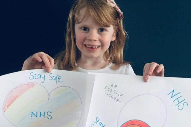 Jessica Willey, aged five from Washington has been receiving donations for rainbows that she's painted from as far as Florida.