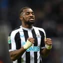 Allan Saint-Maximin of Newcastle United celebrates after the Carabao Cup Fourth Round match between Newcastle United and AFC Bournemouth at St James' Park on December 20, 2022 in Newcastle upon Tyne, England. (Photo by Stu Forster/Getty Images)