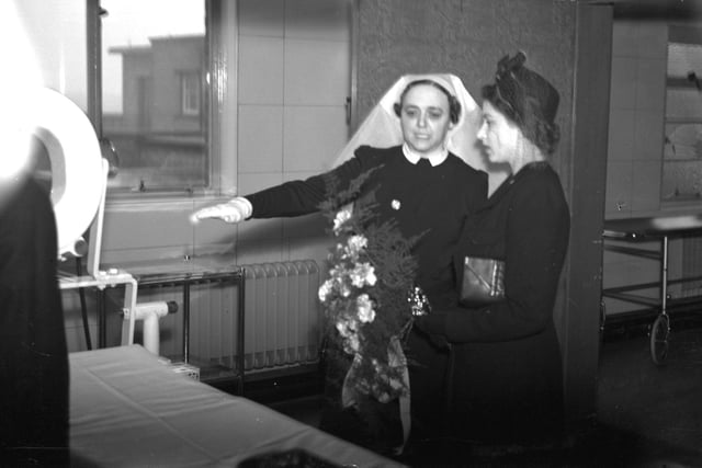 Princess Elizabeth is given a tour of Sunderland Eye Infirmary.
