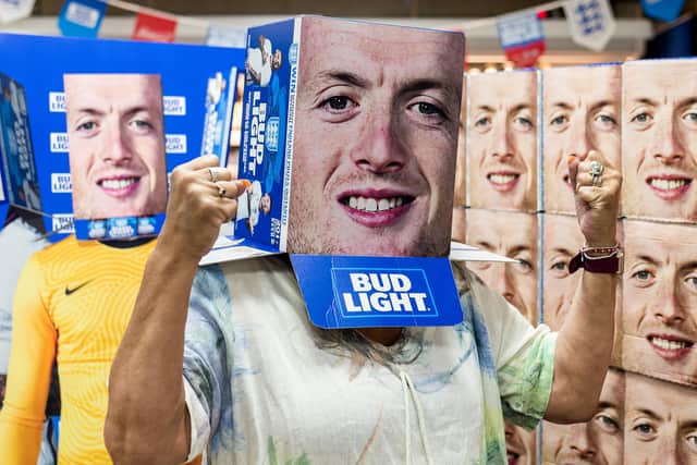 Fans have the opportunity to take photos with images of Pickford in the store.