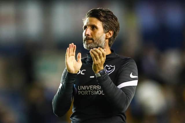 Danny Cowley is under fire at Fratton Park after Portsmouth's slow start to the season. (Photo by Jacques Feeney/Getty Images).