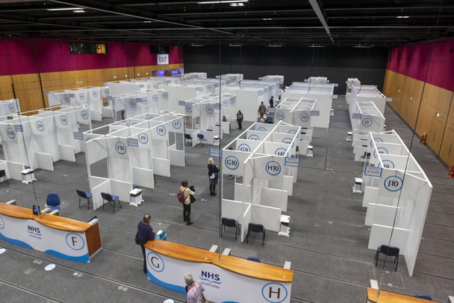 45 vaccine stations have been set up in the EICC, alphabetised and numbered  with those invited for vaccination at the centre asked to make sure they wear a mask and bring their appointment letter with them to avoid any unnecessary delays (Photo: Andrew O'Brien).