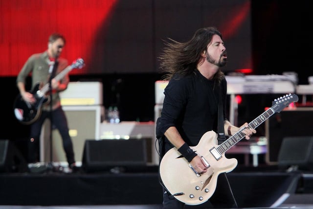Singer Dave Grohl at the Stadium of Light.