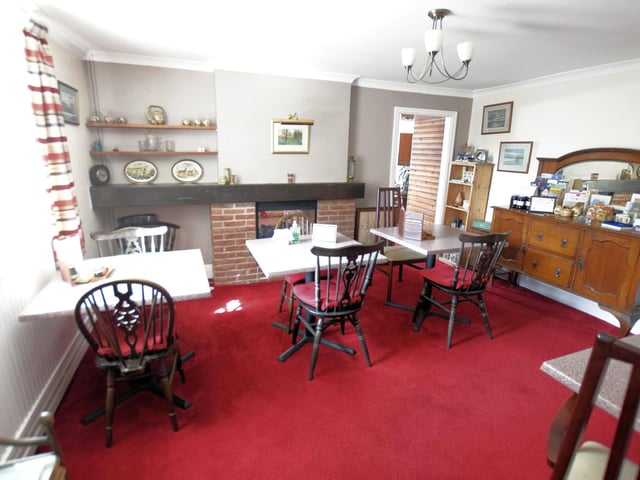 The dining room.