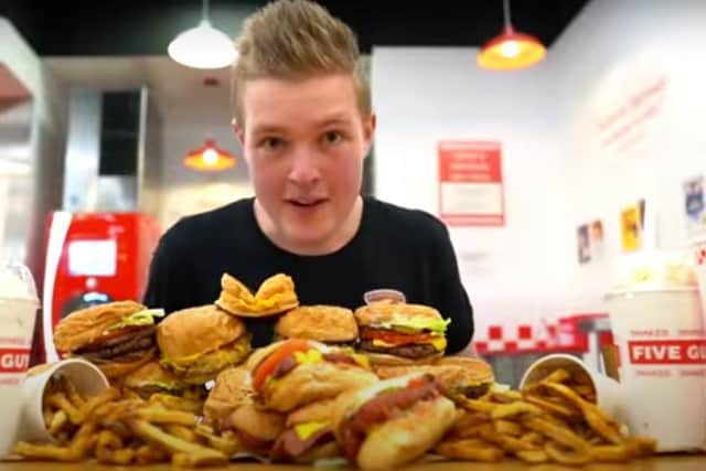 Kyle Gibson ate over 13,000 calories worth of food to raise money for the West End Foodbank.