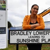 Gemma Lowery has unveiled the Bradley Lowery Way street sign.