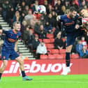 Danny Batth heads at goal during Sunderland's 0-0 draw with Blackpool