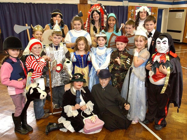 Vikings, Action Man, princesses .... what more could you want from World Book Day at St John Boste RC Primary in Washington in 2006.