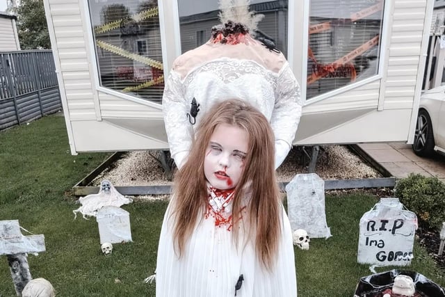 Rhyleigh, age 8, is back from the dead for Halloween ...