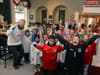 Children try on England shirts of stars including Queen of the Jungle Jill Scott on visit to Sunderland Fans' Museum