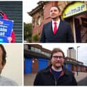 Sunderland City Council Local Election 2024 Candidates Hendon  (l-r) Top: Lynda Andrews,  Stephen Lewis Elms. Bottom:  Helmut Izaks, Ciaran Morrissey
