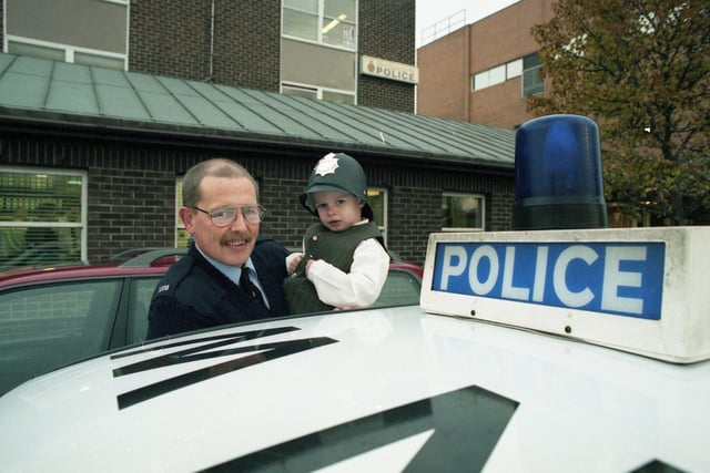Liam Roberts had a birthday to remember, thanks to the police. Ever since he could talk, Liam had been mad keen about the boys in blue.  Liam's grandmother Irene Logan wrote to Farringdon Police asking if he could visit on his third birthday. Pc Ian Brunskill, schools liason officer, was pictured with Liam outside Farringdon police station in 1996.