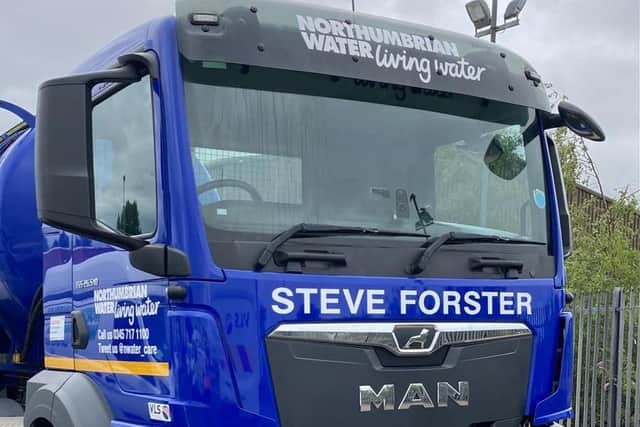 Northumbrian Water has named a tanker in honour of Steve Forster, who is to retire after 50 years of service to the company.