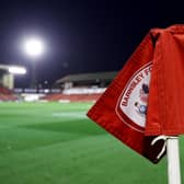 A general view of a corner flag prior to the Sky Bet Championship match between Barnsley and Stoke City at Oakwell Stadium on March 08, 2022 in Barnsley, England. This game has been rescheduled due to Covid-19 and was originally planned on 12th January, 2022. (Photo by George Wood/Getty Images)