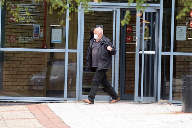 Stephen Jenkins leaving South Tyneside Magistrates' Court.