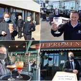 Seafront businesses back open for sit in drinking and dining